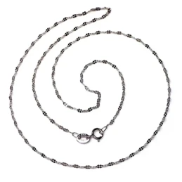 Cadena oro blanco 18k 40cm. 1.1mm. [AA7229]