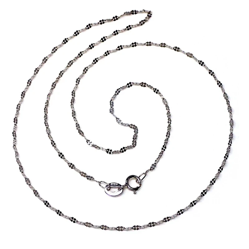 Cadena oro blanco 18k 40cm. 1.1mm. [AA7229]