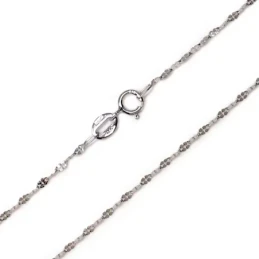 Cadena oro blanco 18k 40cm. 1.1mm. [AA7229]