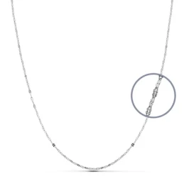 Cadena oro blanco 18k 40cm. 1.1mm. [AA7229]