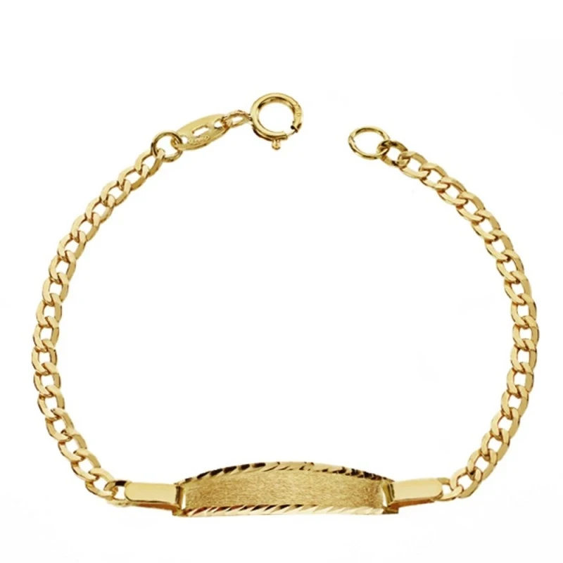 Esclava oro 18k barbada 12cm. bebé [AA7230]