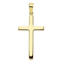 Cruz oro 18k lisa 27mm. palo rectangular [AA7239]
