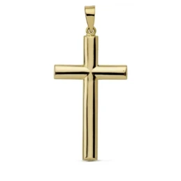 Cruz oro 18k lisa 31mm. palo oval lisa [AA7244]