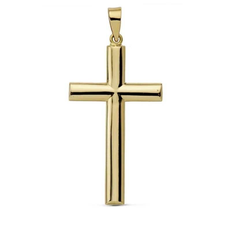 Cruz oro 18k lisa 31mm. palo oval lisa [AA7244]