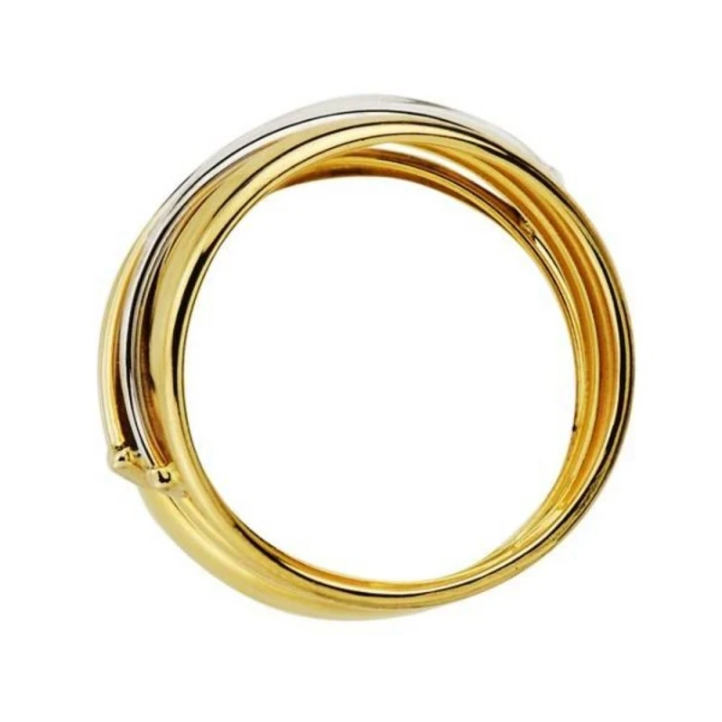 Sortija oro 18k bicolor multibandas [AA7254]