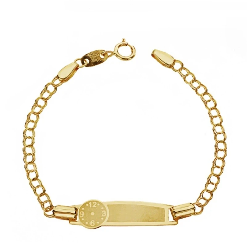 Esclava oro 18k reloj 13cm. bebé hora nacimiento [AA7293GR]