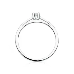 Solitario oro blanco 18k diamante brillante 0.10ct pedidas [AA7297]