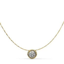 Gargantilla colgante oro 18k 8mm. circonitas 42cm. [AA7313]