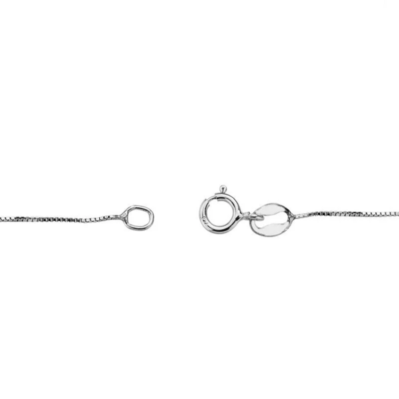 Gargantilla colgante oro blanco 18k estrella 6.5mm. 42cm.  [AA7326]