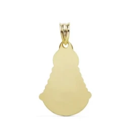 Colgante oro 18k Virgen Rocío 27mm. [AA7378]
