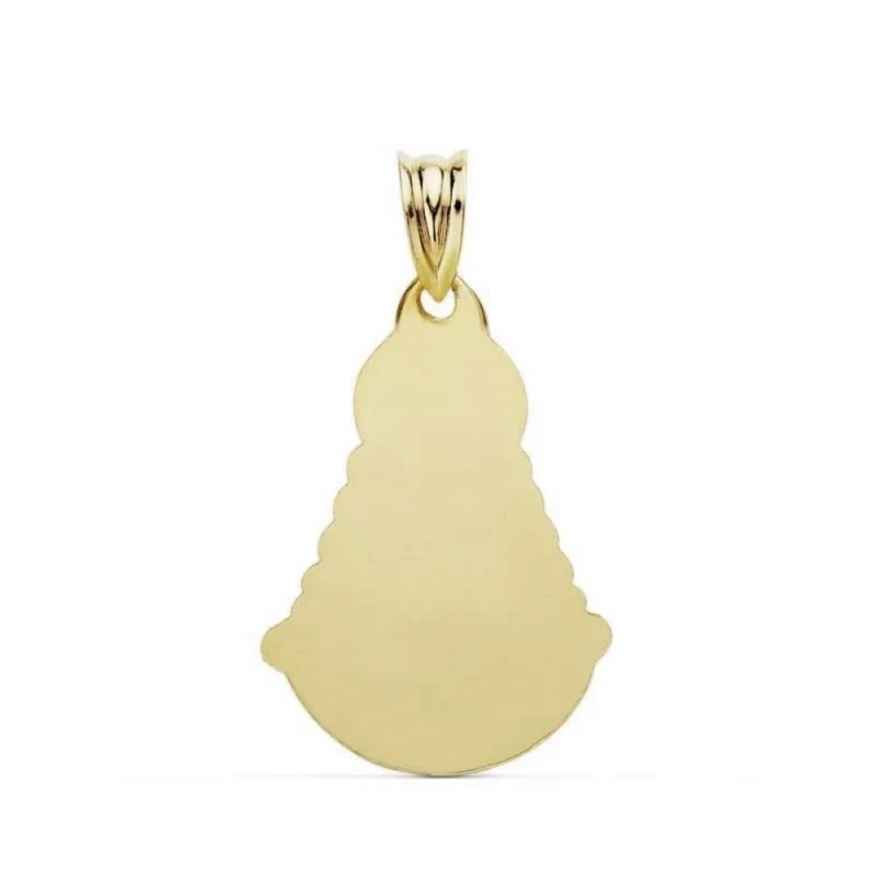 Colgante oro 18k Virgen Rocío 27mm. [AA7378]