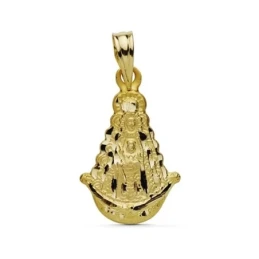 Colgante oro 18k Virgen Rocío 20mm. [AA7381]