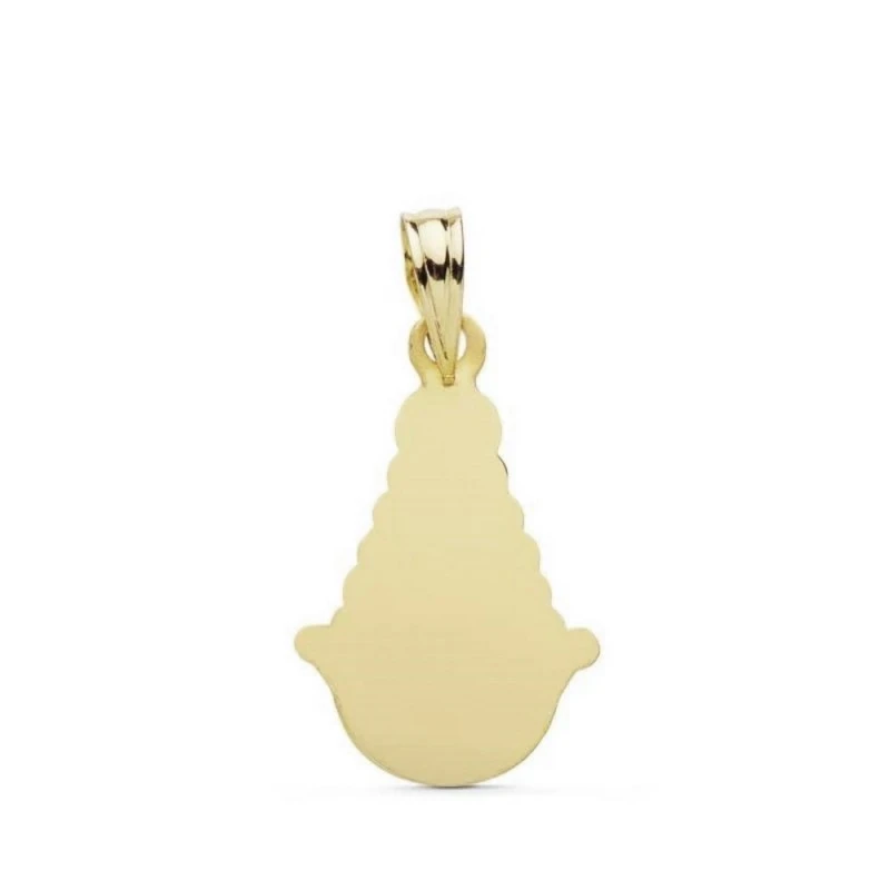 Colgante oro 18k Virgen Rocío 20mm. [AA7381]