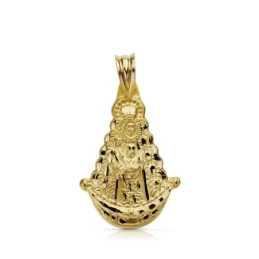 Colgante oro 18k Virgen Rocío 26mm. [AA7382]