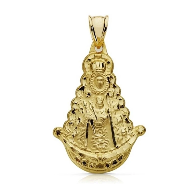 Colgante oro 18k Virgen Rocío 31mm. [AA7383]