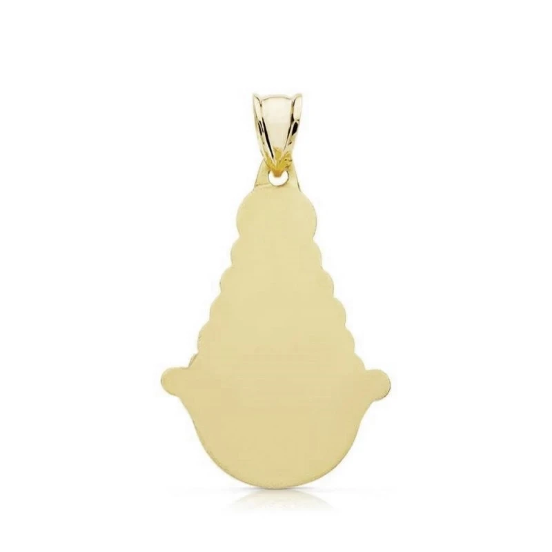 Colgante oro 18k Virgen Rocío 31mm. [AA7383]