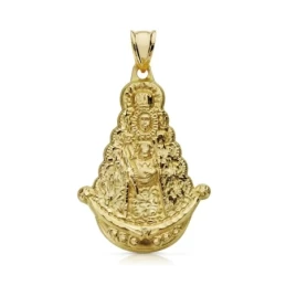 Colgante oro 18k Virgen Rocío 35mm. [AA7384]