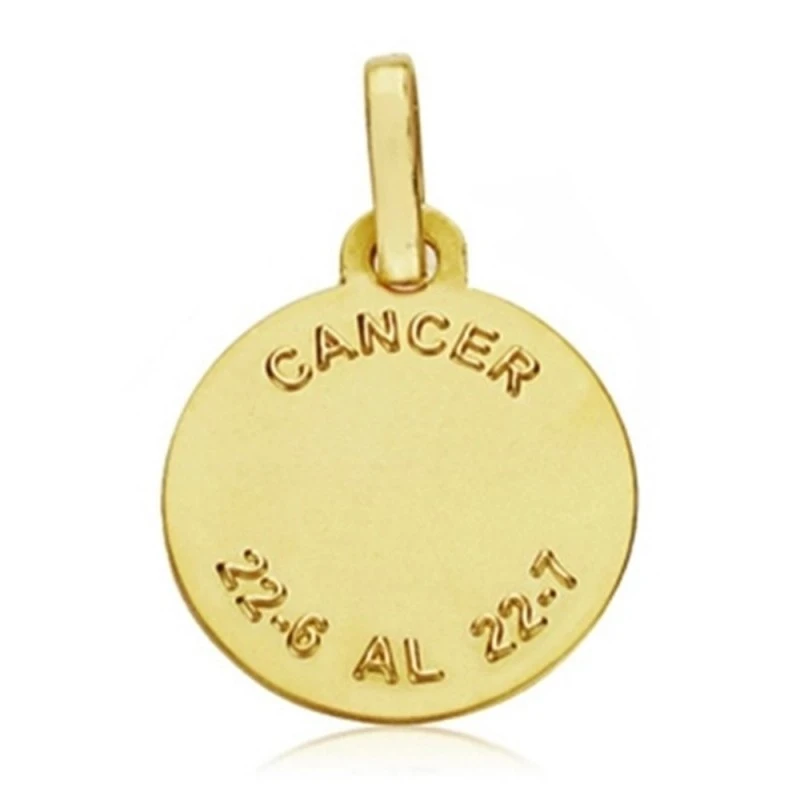 Medalla oro 18k horóscopo Cáncer 13mm. signo zodiaco [AA7398GR]