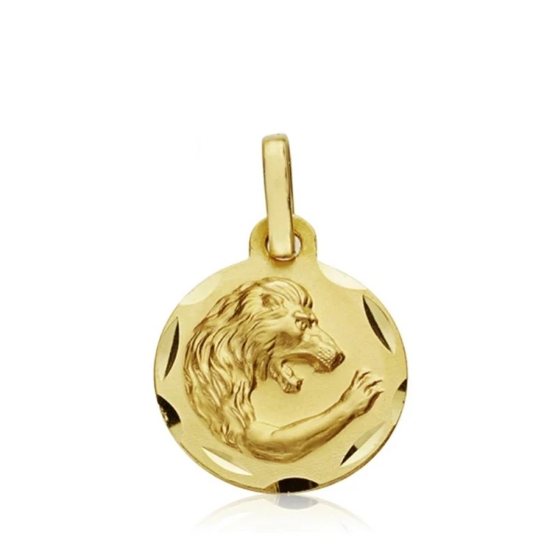 Medalla oro 18k horóscopo Leo 13mm. signo zodiaco [AA7402GR]