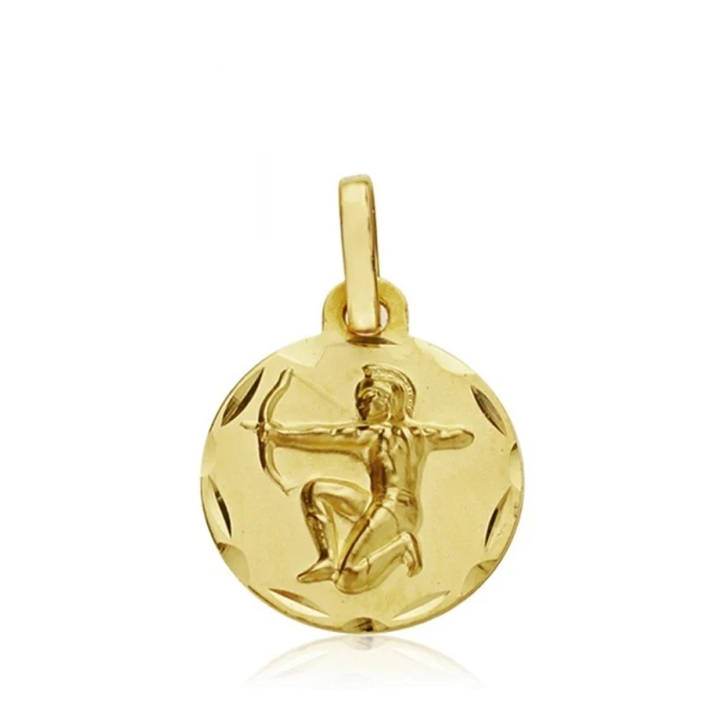 Medalla oro 18k horóscopo Sagitario 13mm. signo zodiaco [AA7404GR]