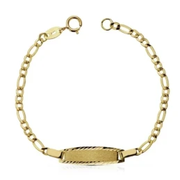 Esclava oro 18k cartier 14cm. placa 3x1cm. bebé [AA7426]