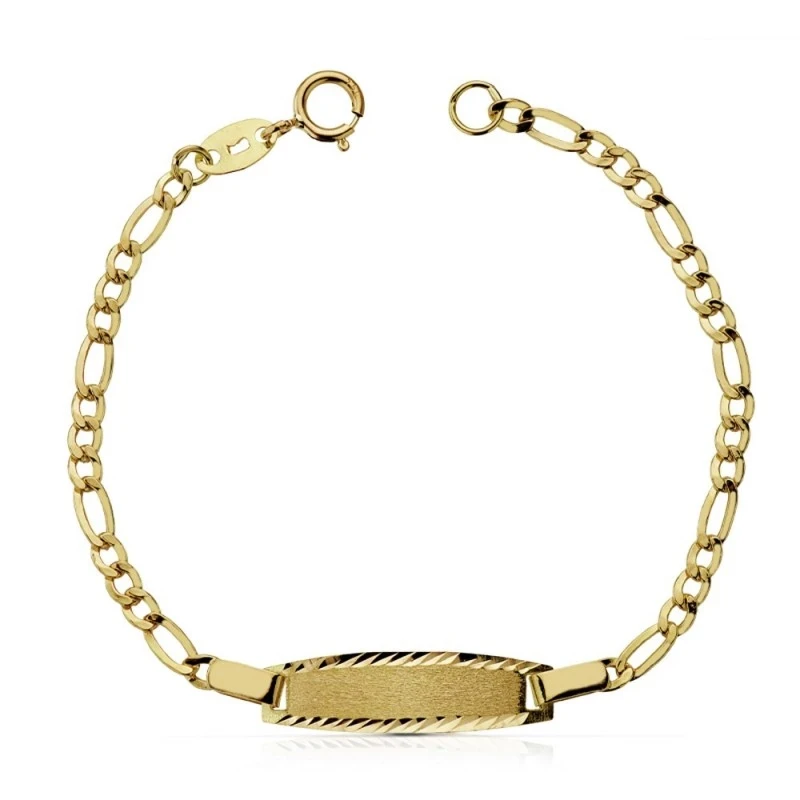 Esclava oro 18k cartier 14cm. placa 3x1cm bebé [AA7426GR]