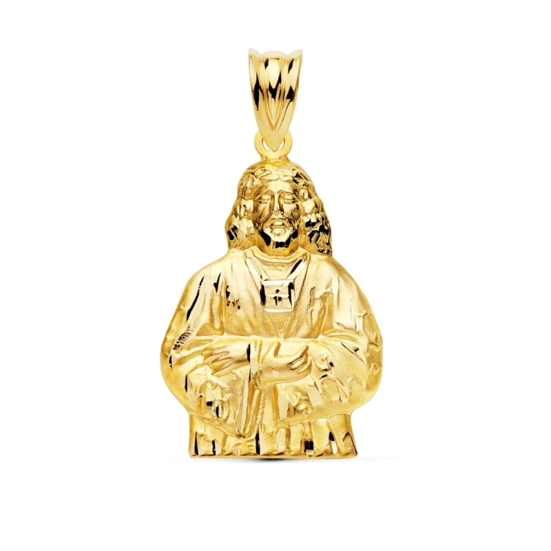 Colgante oro 18k Cristo Medinaceli 27mm. silueta [AA7429]