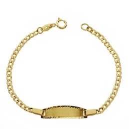 Esclava oro 18k barbada 14cm. bebé [AA7432]