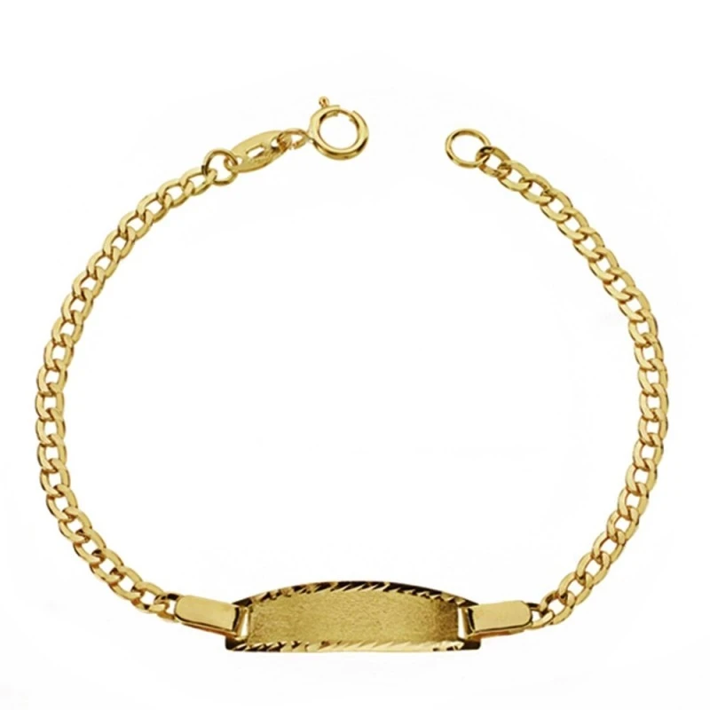 Esclava oro 18k barbada 14cm. bebé [AA7432]