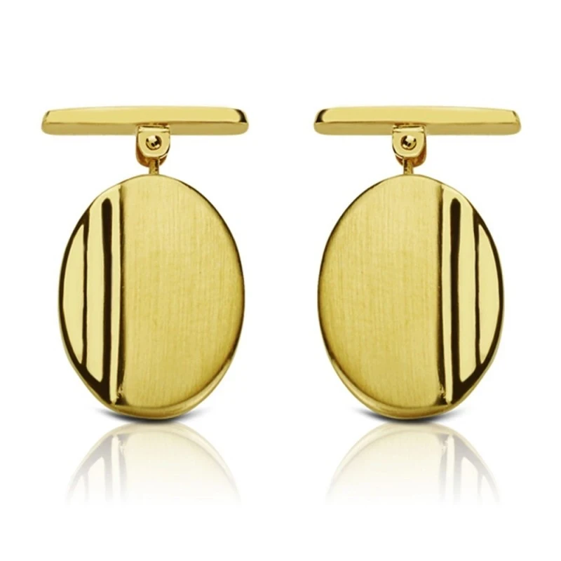 Gemelos oro 18k oval 18mm. [AA7454]