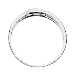 Sortija oro blanco 9k bandas circonitas [AA7503]