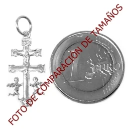 Cruz crucifijo oro 9k Caravaca 24mm. Colgante [AB7138]