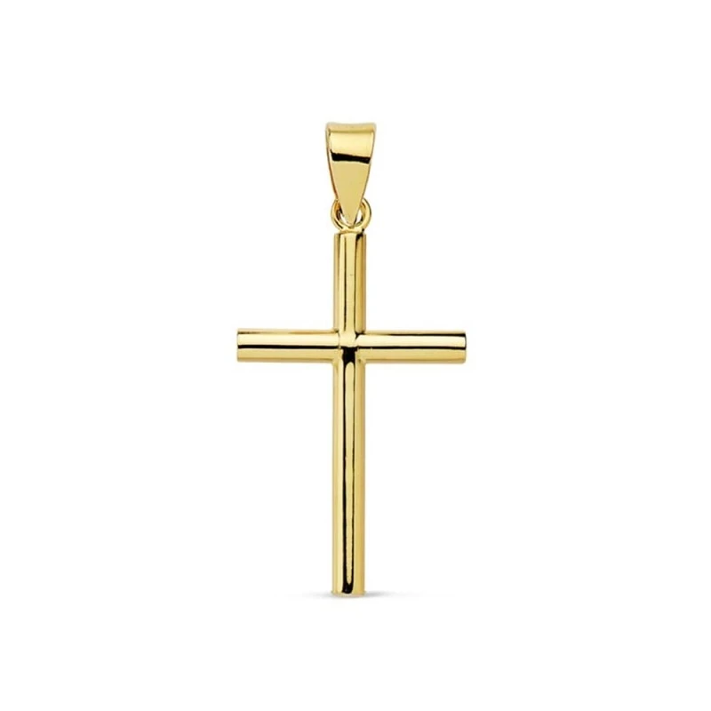 Cruz oro 18k colgante 23mm. liso [AB8805]