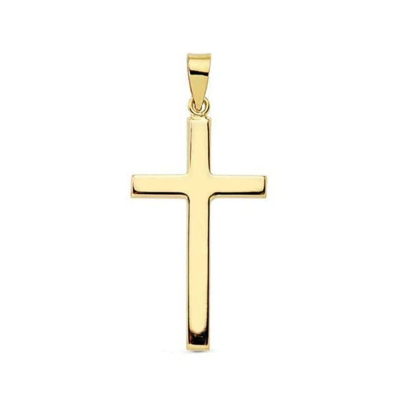 Cruz Oro 18k unisex 31 mm. lisa plana rectangular