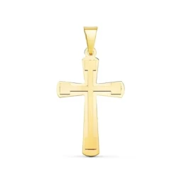 Cruz Oro 18k unisex 33 mm. lisa mate brillo