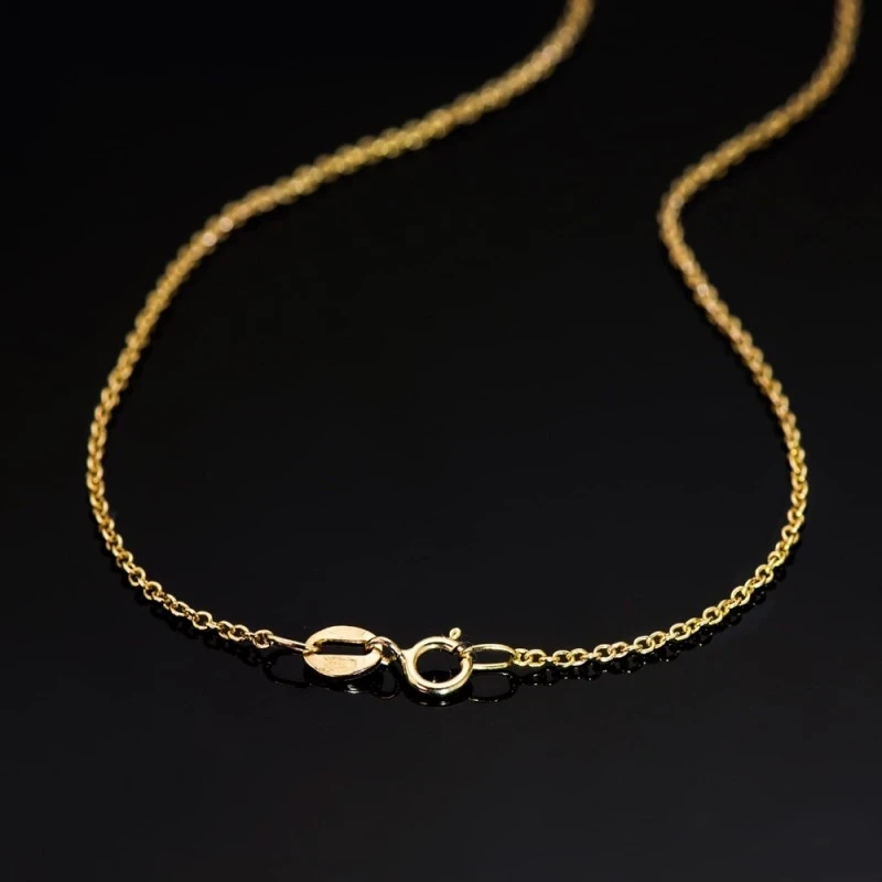 Cadena Oro 18k unisex 40 cm. maciza forzada 1.2 mm. reasa