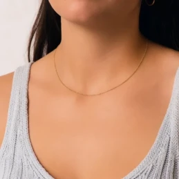 Cadena Oro 18k unisex 40 cm. maciza forzada 1.2 mm. reasa