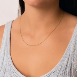 Cadena Oro 18k unisex 45 cm. maciza forzada 1.2 mm. reasa