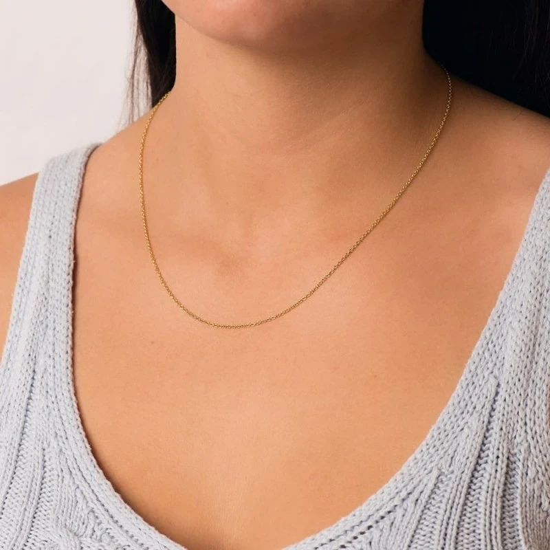 Cadena Oro 18k unisex 45 cm. maciza forzada 1.2 mm. reasa