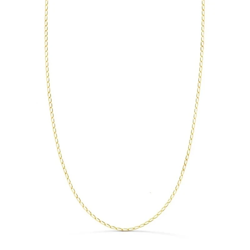 Cadena Oro 18k unisex 50 cm. maciza bilbao 1 mm.