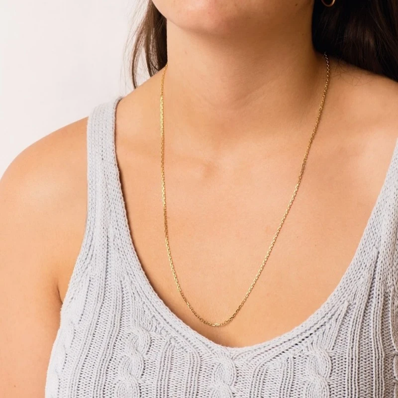 Cadena Oro 18k unisex 60 cm. maciza forzada 1.9 mm.