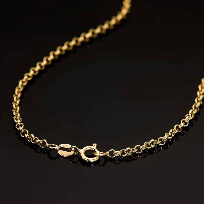 Cadena Oro 18k unisex 45 cm. rolo hueca 2.5 mm. reasa