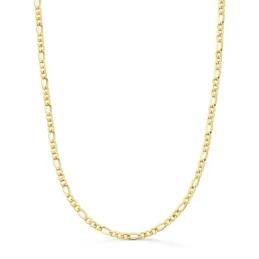 Cadena Oro 18k unisex 50 cm. alternada 3x1 hueca plana 2.2 mm. reasa