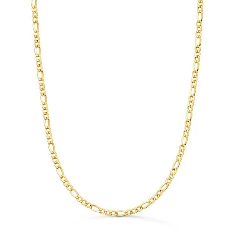 Cadena Oro 18k unisex 50 cm. alternada 3x1 hueca plana 2.2 mm. reasa