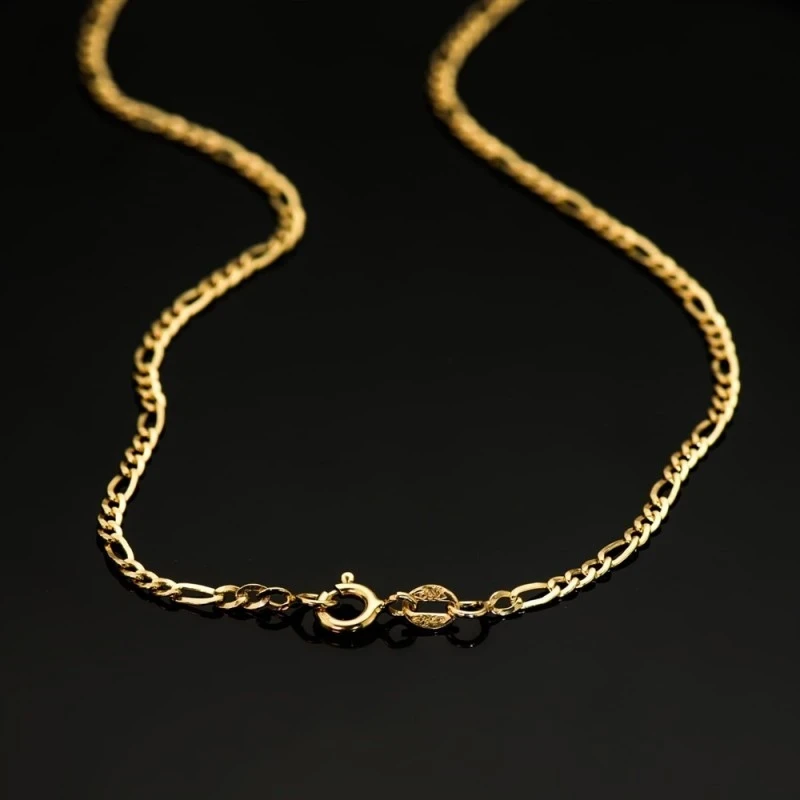 Cadena Oro 18k unisex 50 cm. alternada 3x1 hueca plana 2.2 mm. reasa