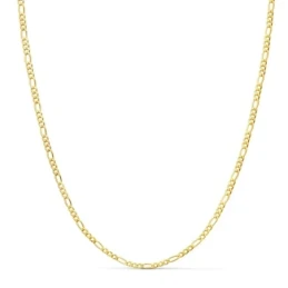 Cadena Oro 18k unisex 60 cm. alternada 3x1 hueca plana 2.5 mm.