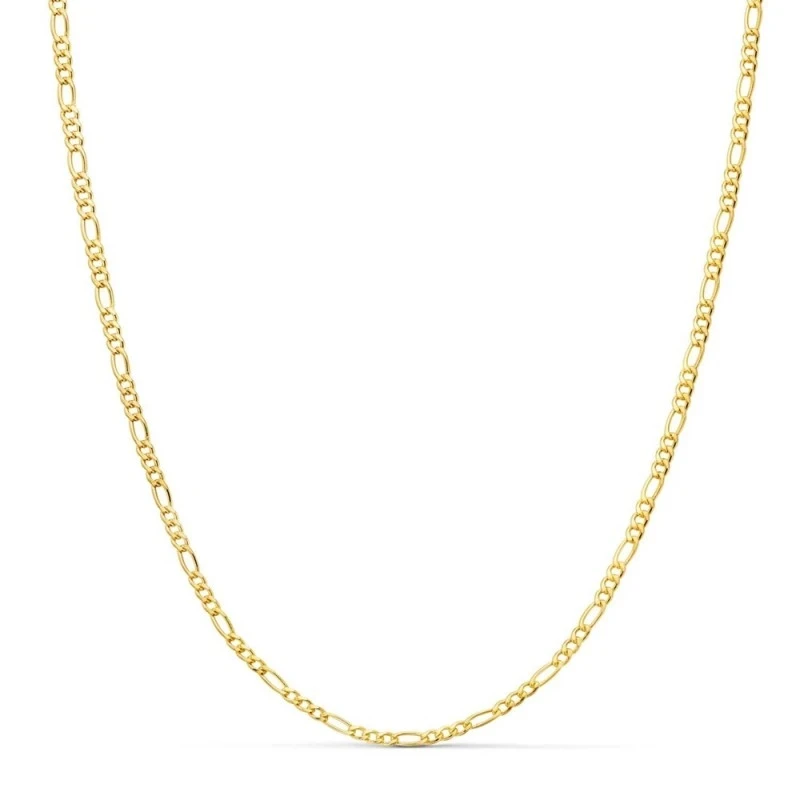 Cadena Oro 18k unisex 60 cm. alternada 3x1 hueca plana 2.5 mm.