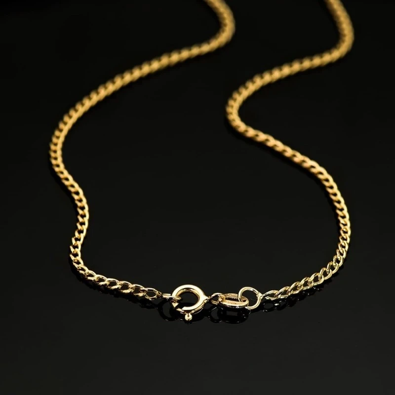 Cadena Oro 18k unisex 50 cm. barbada hueca 2 mm. reasa