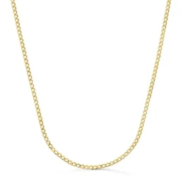 Cadena Oro 18k unisex 60 cm. barbada hueca 2 mm. reasa