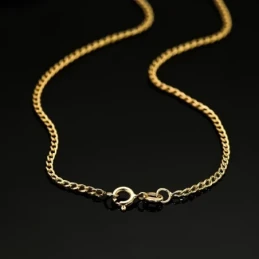 Cadena Oro 18k unisex 60 cm. barbada hueca 2 mm. reasa